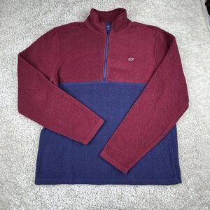 Vineyard Vines 1/2 Zip Fleece Colorblock Pullover Jacket
